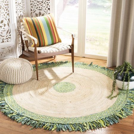 Colored jute rug