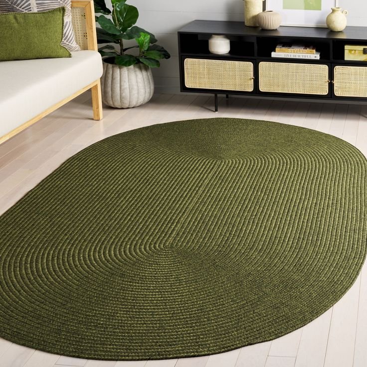 olive green rug