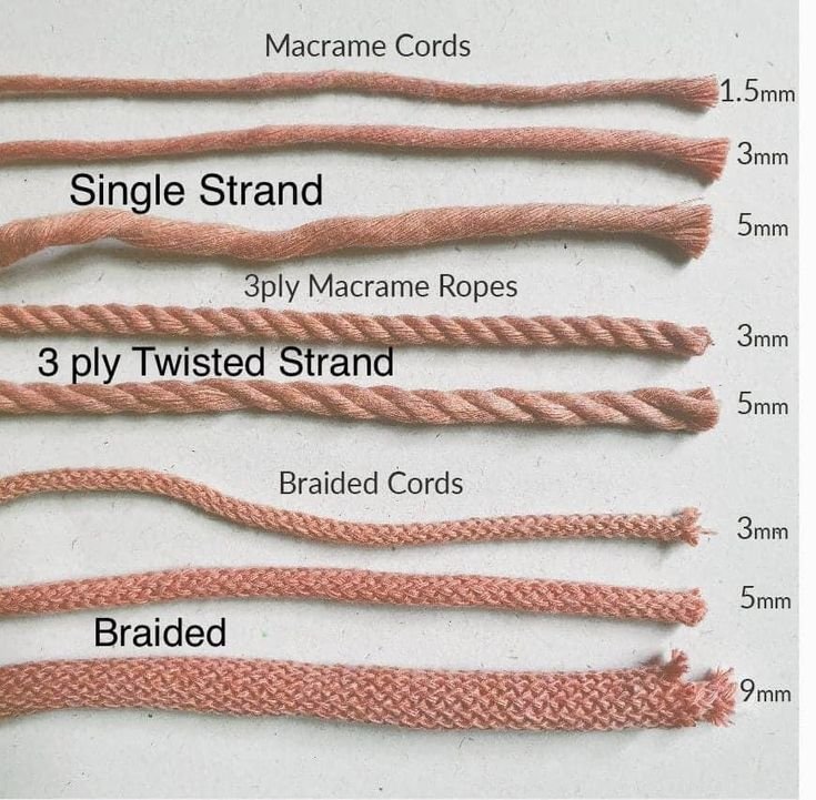 macrame rope size