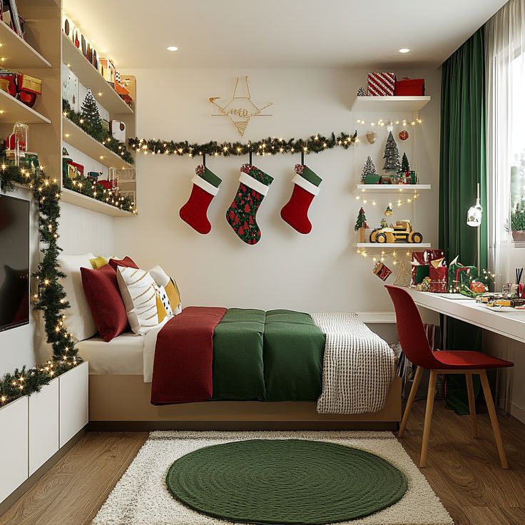 cozy christmas theme for kids room