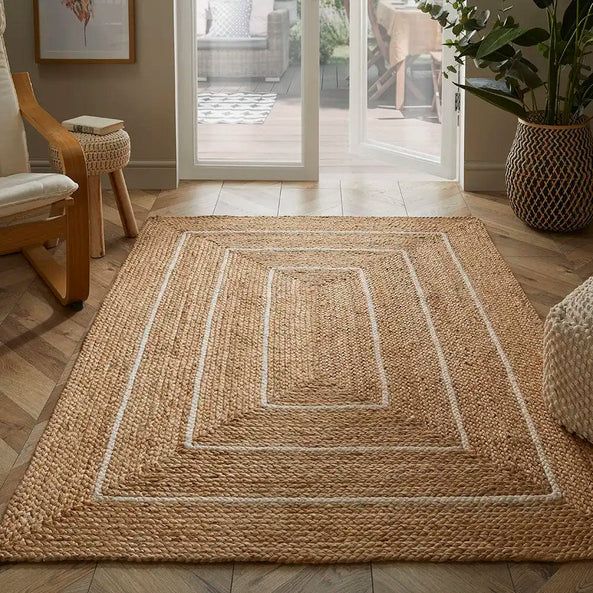 Eco-friendly jute rugs for living room