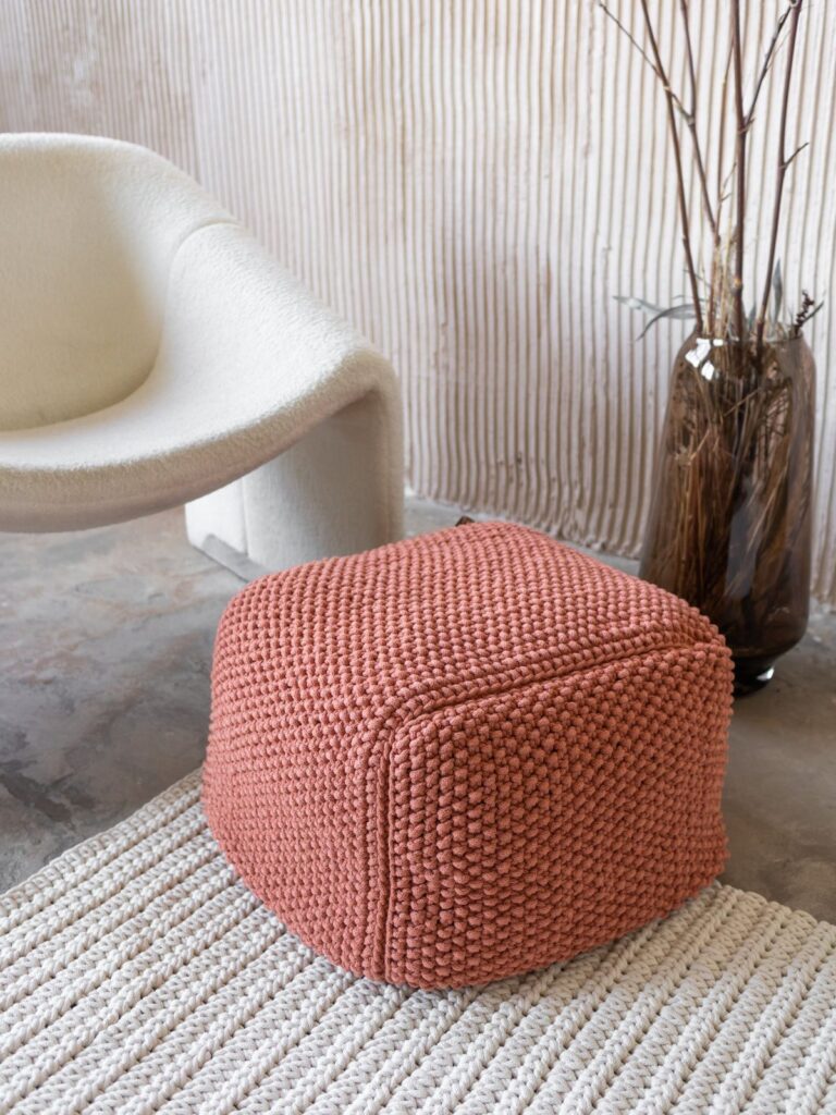 Handcrafted ottomans for living room