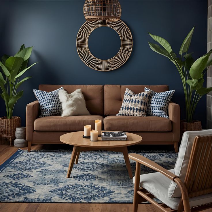 Best carpet for brown leather couch